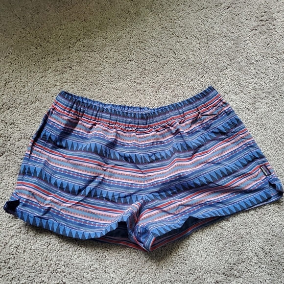 Patagonia Aztec Style Patterned Athletic Shorts - Picture 1 of 9